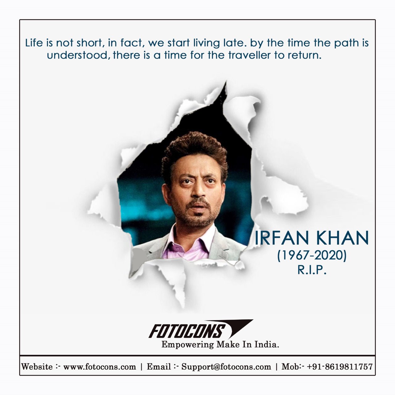 RIP Irfan. You were indeed special