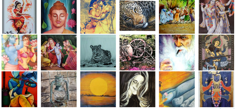 CANVAS AND PAPER PRINTS OF HANDMADE PAINTINGS
