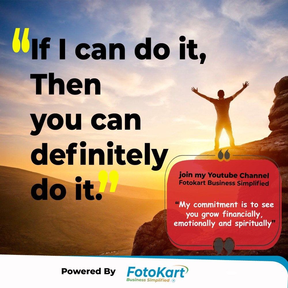 Fotokart-Business simplified sel;f and business positive growth