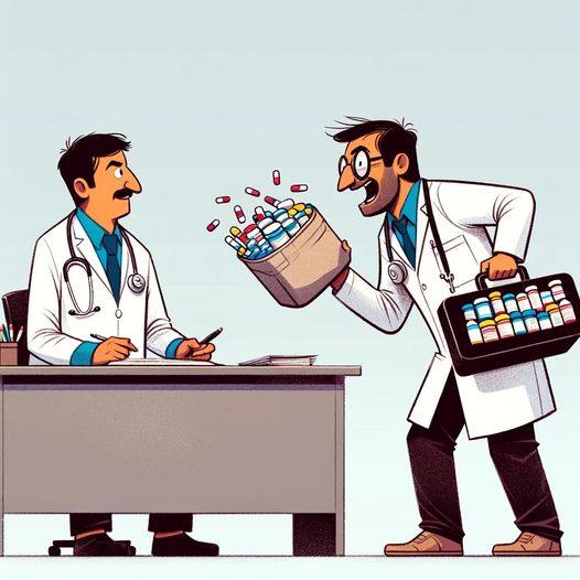 दवा प्रतिनिधि से मुलाकात –