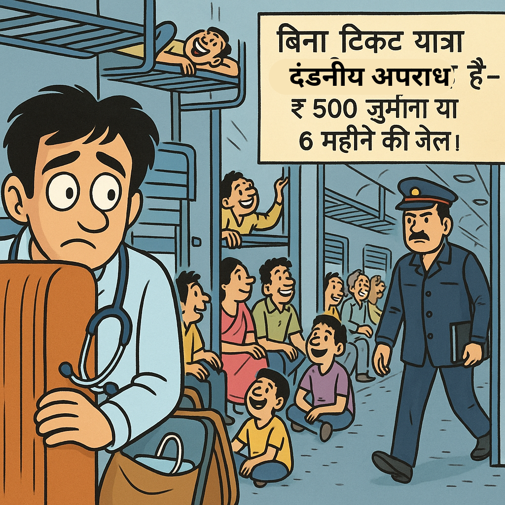 मेरी बे-टिकट रेल यात्रा-यात्रा संस्मरण