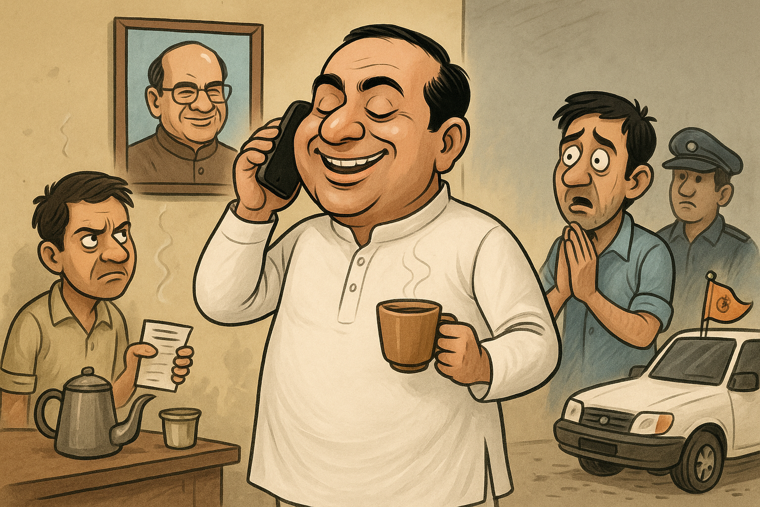मेरी बात हो गई है ऊपर-व्यंग्य रचना