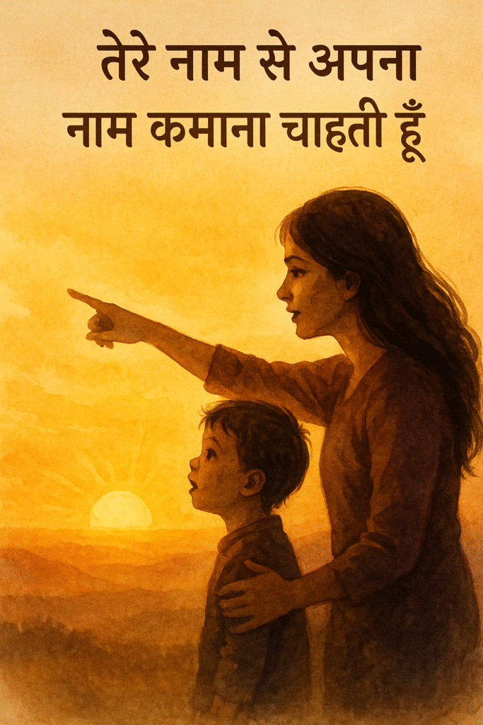 तेरे नाम से अपना नाम कमाना चाहती हूं" — एक माँ की निःस्वार्थ समर्पण भावना और उसके सपनों की परछाई में गढ़ता भविष्य।
