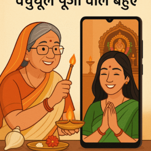 “वर्चुअल पूजा वाली बहुएं”-हास्य-व्यंग्य