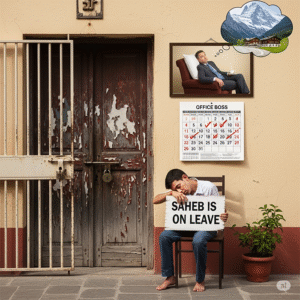 अफ़सर अवकाश पर है-हास्य-व्यंग्य रचना