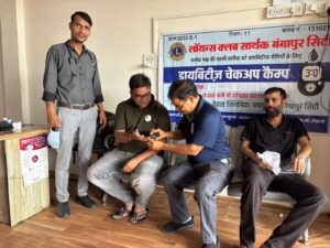 Free Diabetes Screening Camp by Lions Club Sarthak