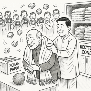 लेखक, शॉल और सोहन पापड़ी-व्यंग्य रचना