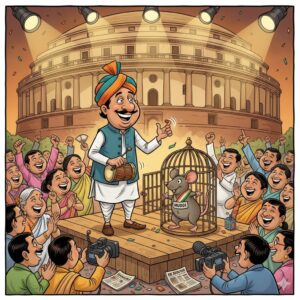 मुद्दों की चुहिया – पिंजरे से संसद तक