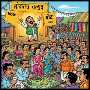 वोट का हाट बाजार-हास्य व्यंग्य रचना