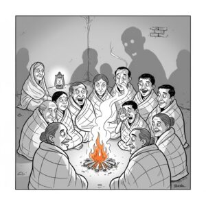 अलाव, अंगीठी और उल्टे पैरों वाली काकी