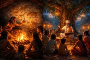 कहानी से सभ्यता तक: जब मनुष्य ने आग के चारों ओर संस्कृति रची