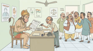 हनुमान जी का नामांकन और जाति का कॉलम