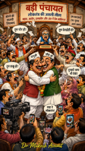 चौबे जी हो गये डब्बे जी-आरोप, गाली और गले मिलन की व्यंग्य गाथा