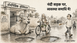 नंदी सड़क पर, व्यवस्था समाधि में! आवारा सांडों का जानलेवा संकट