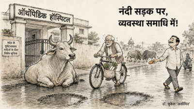 नंदी सड़क पर, व्यवस्था समाधि में! आवारा सांडों का जानलेवा संकट