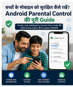 बच्चों के मोबाइल को सुरक्षित कैसे रखें? Android Parental Control और Child Online Safety की पूरी Guide