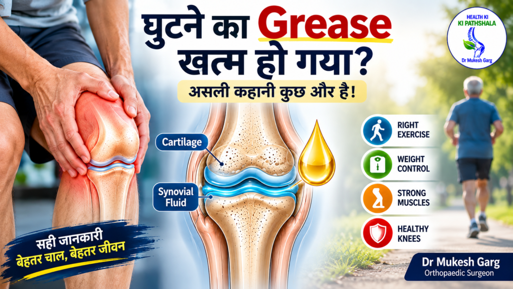घुटने का ग्रीस खत्म होने की सच्चाई, Knee Pain, Cartilage और Synovial Fluid समझाते Dr Mukesh Garg