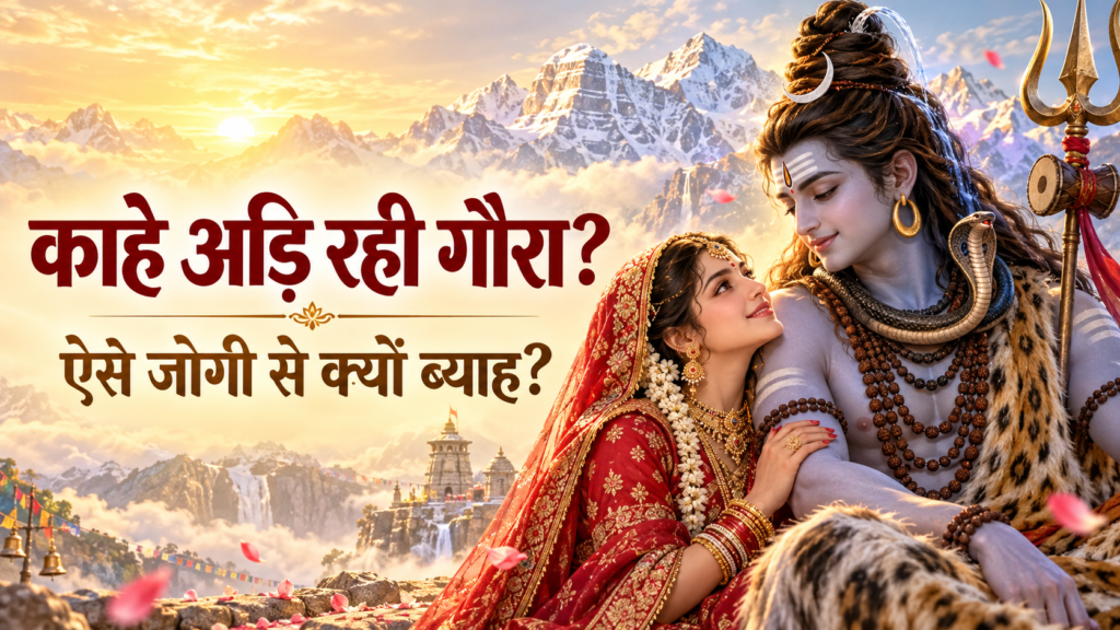 काहे अड़ि रही गौरा शिव–गौरा विवाह गीत में भगवान शिव और माता पार्वती