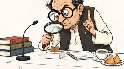 अब व्यंग्य-विमर्श में हाथ आज़माया जाए | साहित्यिक विमर्श पर आत्मव्यंग्य